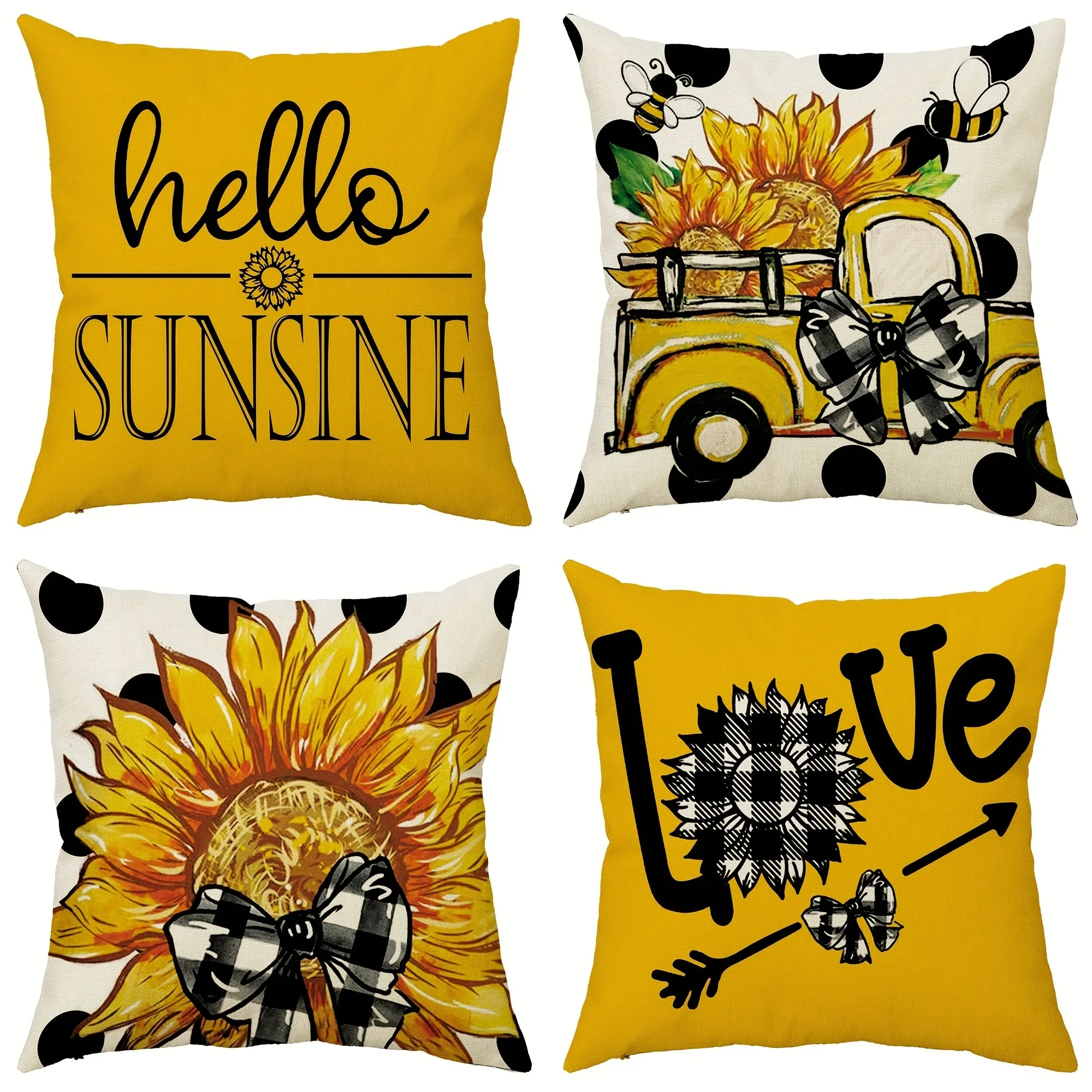 Sonnenblumen Kissen bezüge saisonale Blumen Outdoor Dekor Bauernhaus Dekor Kissen bezüge für zu Hause Schlafs ofa Image