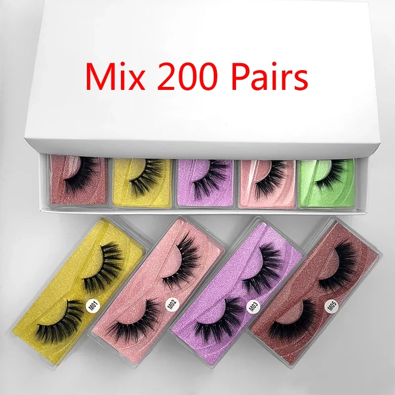 Großhandel Nerz Wimpern 20 Stück 3D Nerz Wimpern Natürliche falsche Wimpern gefälschte Wimpern Make-up Falsche Wimpern in großen Mengen Image