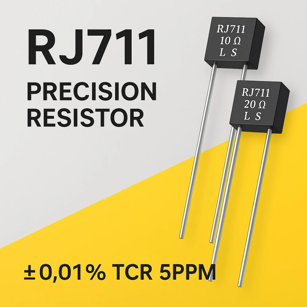1PCS RJ711 Metallfolienwiderstand 0,25W 0,5W 1W Hohe Präzision 0,01 Prozent 5PPM Niedriger TCR Nichtinduktive Probenahme Image