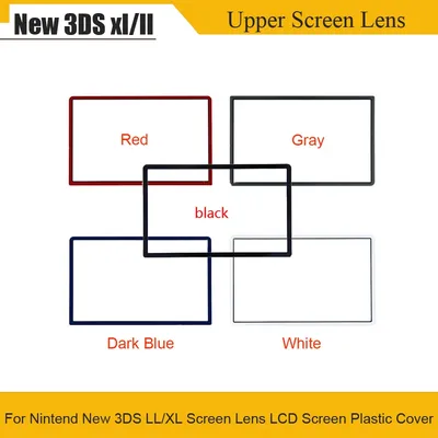 Transparent Top Upper Lens LCD Screen Plastic Cover OEM For Nintend New 3DS LL/XL Front LCD Screen Frame Mirror For 3DS XL LL