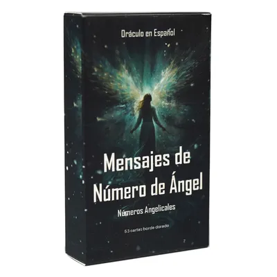 Spanish：Angel Number Message Oracle Tarot Card Fate Divination Prophecy Card Family Party Tarot Gold Plated Edge Cards