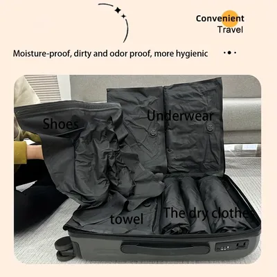 Reusable Compression Sack for Traveling and Camping, Hand Roll Vacuum Compression Bag with One-Way Valve, No Pump Required
