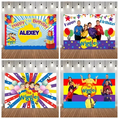 The Wiggles Kid Birthday Party Hot Children's Music Stars Baby Shower Photography Custom Banner Backdrop Booth Photo Studio