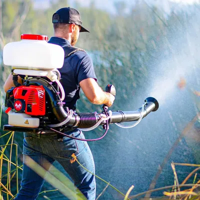Authenticity guarantee.3HP Turbo Backpack Mosquito Fogger Leaf Blower 3.7 Gallon Tank for Pest Control.HOME