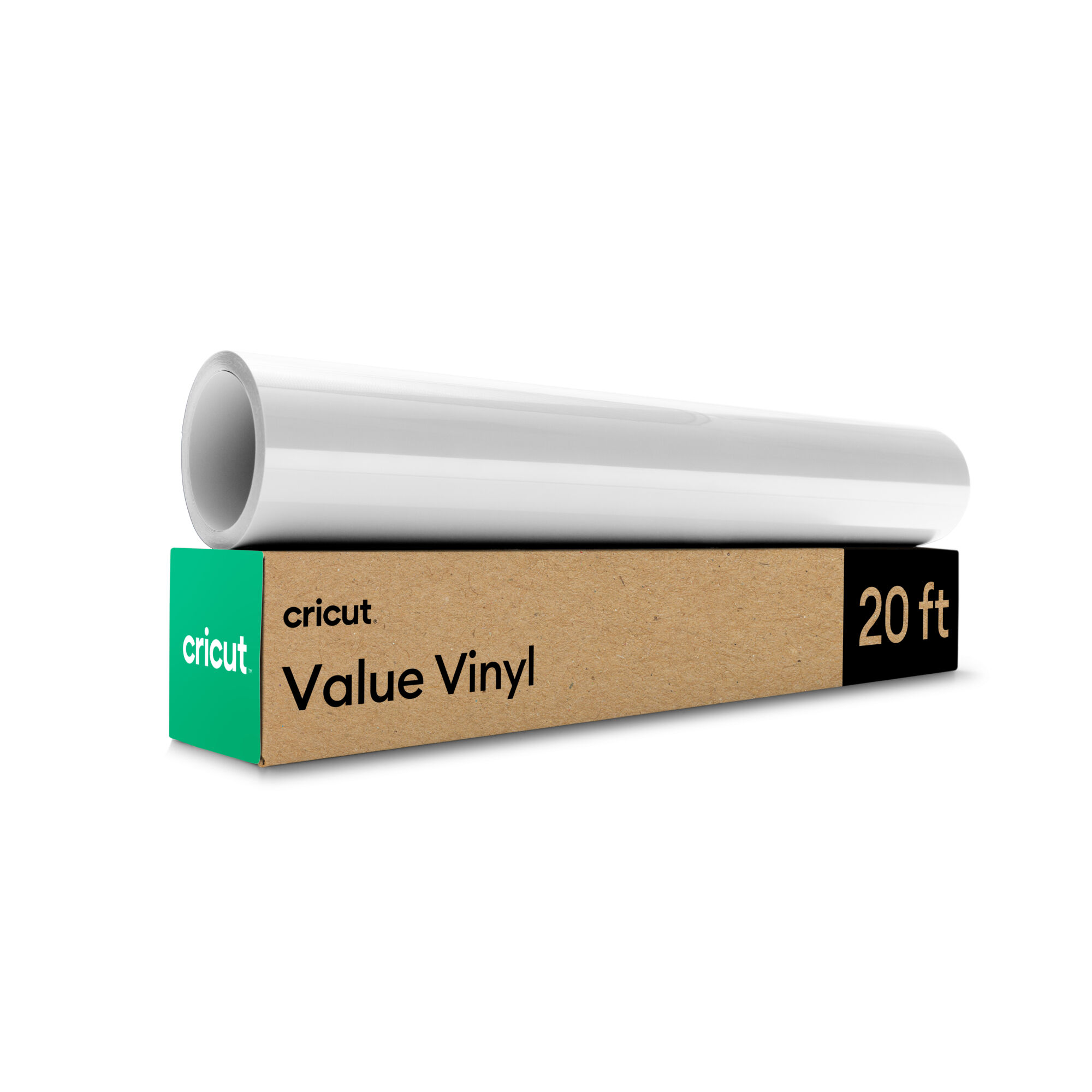 Cricut Glossy Value Vinyl (12 in x 20 ft) | White