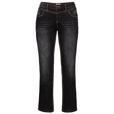 Stretch-Jeans SHEEGO, Damen, Gr. 80, Langgrößen, schwarz (schwarz denim), 98% Baumwolle, 2% Elasthan, lang, Jeans Image
