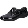Klettschuh WALDLÄUFER "HENNI-Soft", Damen, Gr. 4,5 (37,5), blau (nachtblau), Lackleder, Textil, Nappaleder, sportlich, Schuhe, Bequemschuh, Komfortschuh in Lack-Optik, Weite H = sehr weit
