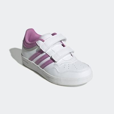 Sneaker ADIDAS SPORTSWEAR "HOOPS 4.0 KIDS", Gr. 30, cloud weiß, preloved lila, grau two, Synthetik, sportlich, Schuhe Image