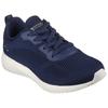 Sneaker SKECHERS "BOBS SQUAD - TOUGH TALK", Damen, Gr. 35, blau (navy), Textil, sportlich, Schuhe, Schnürschuh, Freizeitschuh, Trainingsschuh in Strick-Optik