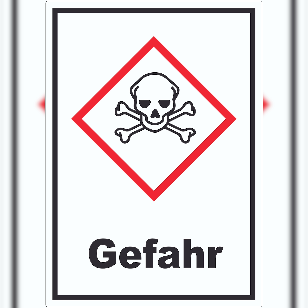 HB-Druck Aufkleber akut toxisch Gefahr Toxizität Totenkopf A2 (420x594mm) Image