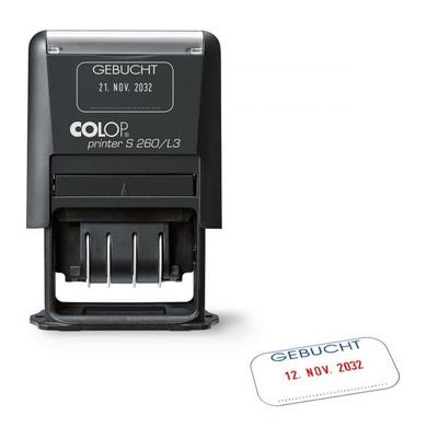Colop Selbstfärbender Datumstempel »S 260/L3 Gebucht« Image