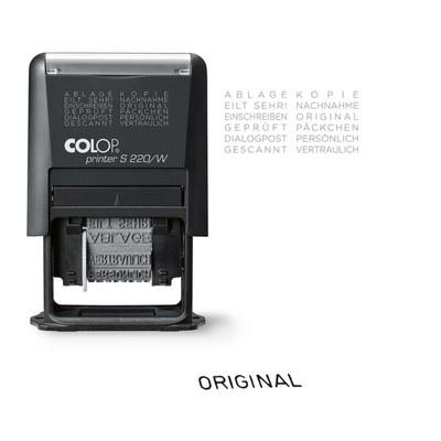 Colop Selbstfärbender Phrasenstempel »Printer S 220/W« schwarz, 2.5 cm Image