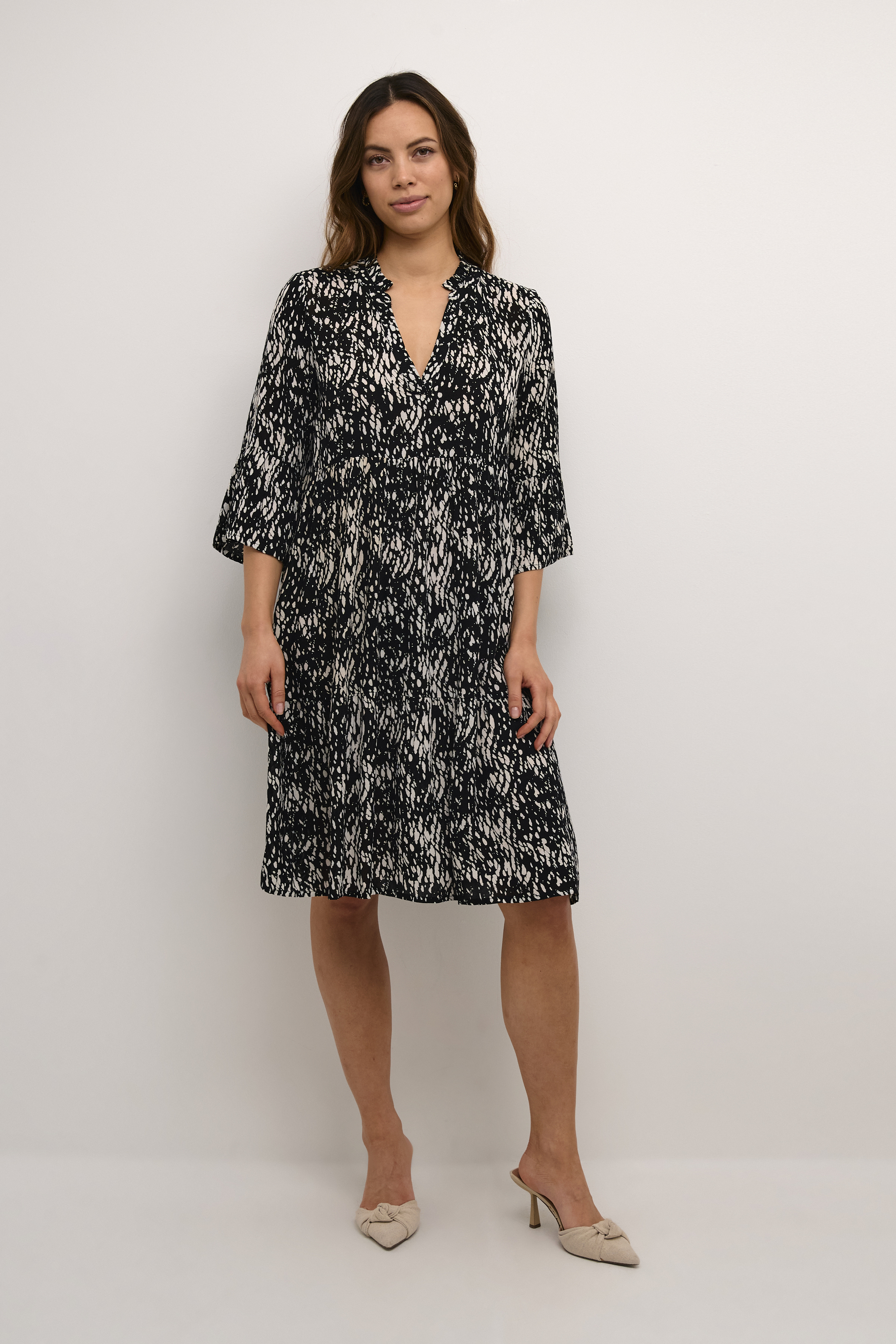 Kleid A-shape black white EU 34 / UK 6