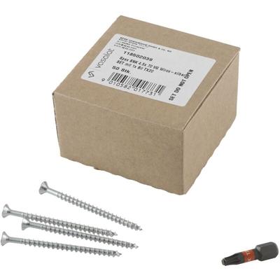 Spax 4,5x70 Senkkopfschrauben Vollgewinde TX20 4CUT mit Wellenschliff, T-Star plus & Spax Bit Image