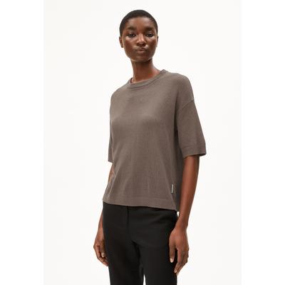 LIZAA LINO | Strickshirt aus Leinen-Mix - braun (L) Image