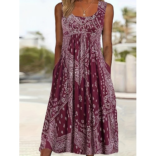 Damen Freizeitkleid Blumenkleid Mode Alltag Regular Fit Blumen Kurzarm Langes Kleid Maxikleid Rundhalsausschnitt Rosa Rot Blau Grau Herbst Image