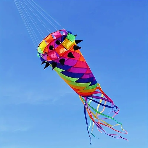 eine riesige 137,8 Zoll lange, kreativ gestaltete Drachenschnur mit einem rotierenden Drachendesign, geeignet für Strandparks im Freien Image