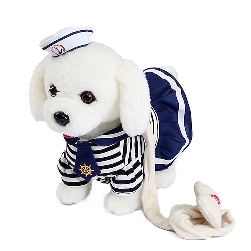 Ferngesteuerter Roboterhund, elektronisches Plüschwelpen-Hundespielzeug, interaktives Spielzeug, Spaziergänge, singendes Stofftier, Geschenk für Mädchen und Jungen im Alter von 3–6 Jahren