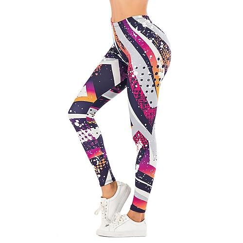 Damen Stoffhosen Leggings Streetwear Lässig Volle Länge Natürliche Taille Blumen Elastischer Bund Druck Bequem Außenbereich Outdoor Ferien Ausgehen Wein Weiß Purpur Grün Herbst Normale Passform