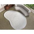 Tappeto organico 150 x 200 cm 100% Lana di artigianato 2200 g/m2 Panna - WILLOW