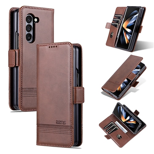 Handy Hülle Handyhüllen Für Samsung Galaxy Z Fold 7 Z Fold 6 Z Fold 5 Z Fold 4 Z Fold 3 Brieftaschenhülle Vollschutz Ständer Kartenfach Retro PC PU-Leder Image