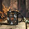 Halloween-Geschenktasse, weiße Geister-Keramik-Kaffeetasse 330 ml/12 oz, gruselige süße Halloween-Tasse für Frauen, Freunde, Feiertagsparty-Dekor, Trick-or-Treat-Geschenkidee