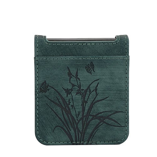 Handy Hülle Handyhüllen Für Z Flip 7 Z Flip 6 Z Flip 5 Z Flip 4 Z Flip 3 Rückseite Mit Ständer Kartenfach Stoßfest Retro TPU PU-Leder Image