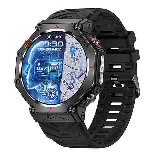 neue Chatgpt KI-Assistent Smart Watch 5atm wasserdicht GPS eingebauter Dualband-GNSS-Kompass Militär Sport Smartwatch Männer Frau