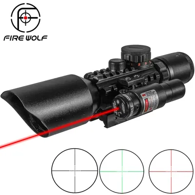 FIRE WOLF 3-10x42 Holographic Sight Hunting Scope Outdoor Reticle Sight Optics Sniper Deer Tactical Scopes M9 Model Riflescope