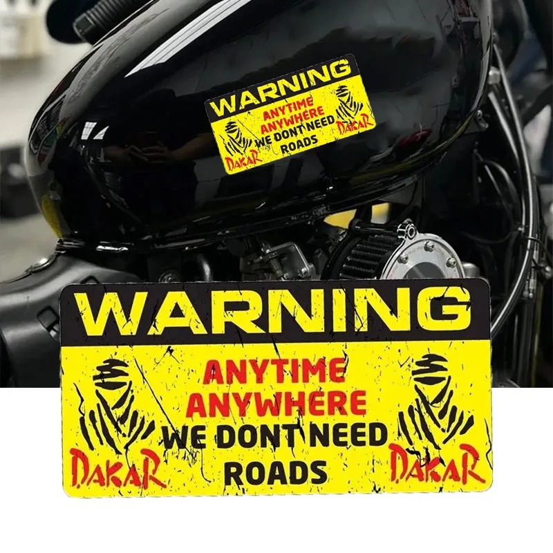 1PC WARNUNG Motorrad Aufkleber Vinyl Aufkleber für Motorrad Seite Panel Kraftstoff Tank Auto Fenster Hinten Stoßstange Elektrische Roller Dekoration Image
