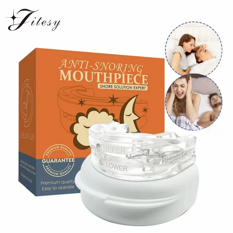 Anti-Schnarch-B Bruxismus-Mundschutz, verbessert die Schlafqualität, verstellbarer, formbarer Biss-Nachtschutz für den Schlaf, um das Eindringen zu reduzieren Image