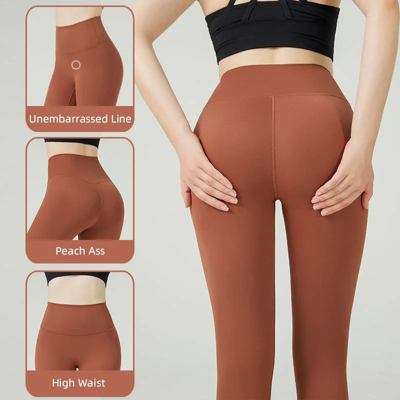 Hohe Taille nackt Gefühl Leggings Frauen Fitness Laufen Radfahren Yoga Leggings Hosen Sommer Workout Gym Kleidung Image