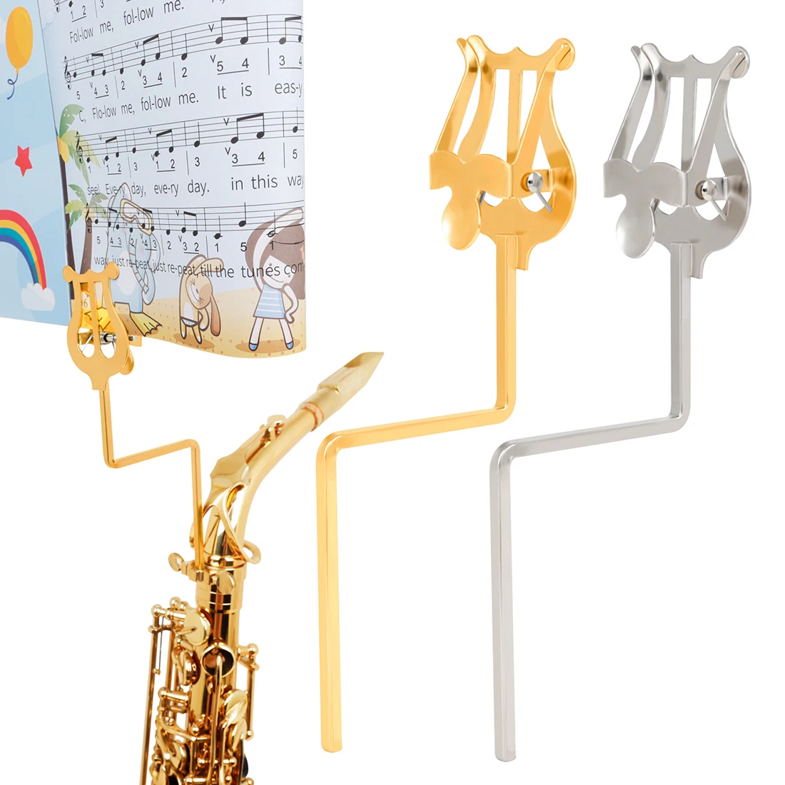 Slade Altsaxophon Musik partitur Clip tragbarer Stand Saxophon Marsch musik Partitur langlebige Befestigungs halterung verwenden Saxophon Teile & Zubehör Image