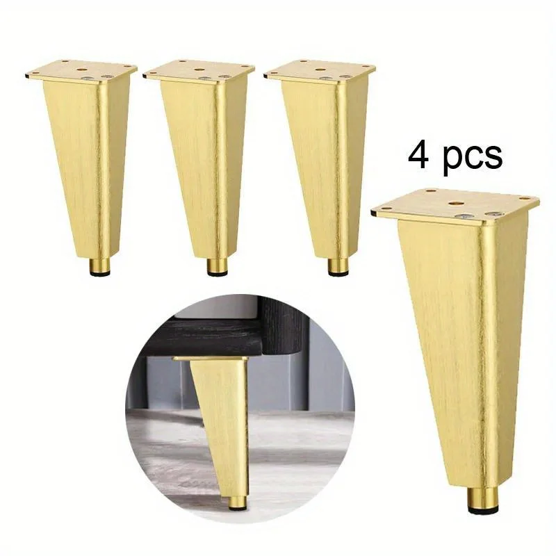 4 Stück DIY-Möbel, Metallbeine, verstellbare Möbel, Tischbeine für Sofa, TV-Schrank, Couchtisch, Unterstützung für Schreibtisch, Stühle, Nachttische Image