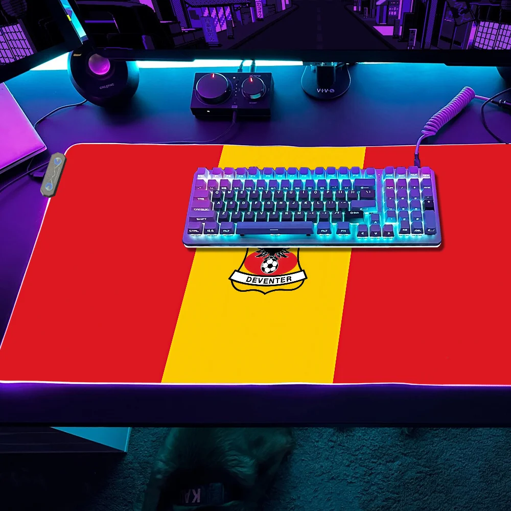 G-Go Gaming MousePad LED E-Eagles Fußballtisch FC Pads Hintergrundbeleuchtung Gummi Desktop XXL RGB Niederlande Schreibtischmatten Micro A-Ahead USB Image