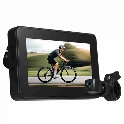 Bike Rear View Camera 1080P 4.3in HD Display Screen Rear View Camera for Mountain Bike Rear View Camera E Bike Rear View Camera