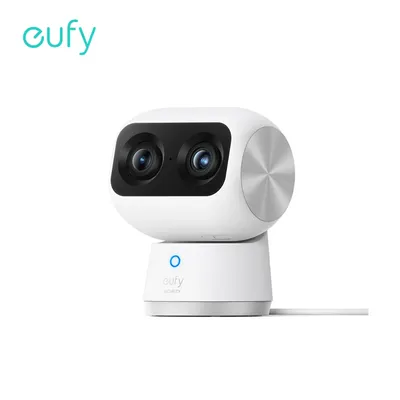 eufy Security Indoor Cam S350, Dual Cameras, 4K UHD Security Camera with 8× Zoom, 360° Camera, Baby Monitor, Pet Camera, Human/Pet Detection, AI Tracking, 2.4G/5G Wi-Fi, Plug in