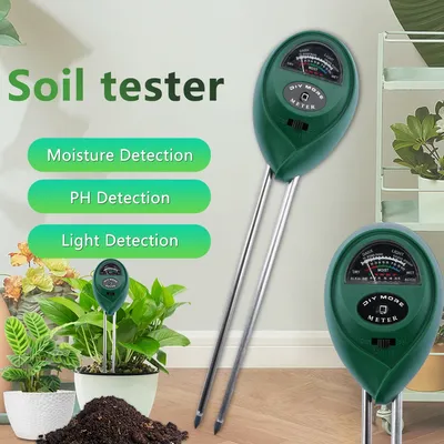 Soil Moisture Meter 3 in 1 Soil Ph Meter Soil Tester For Moisture Light Soil Ph Test Tool For Garden Lawn Farm Indoor & Outdoor