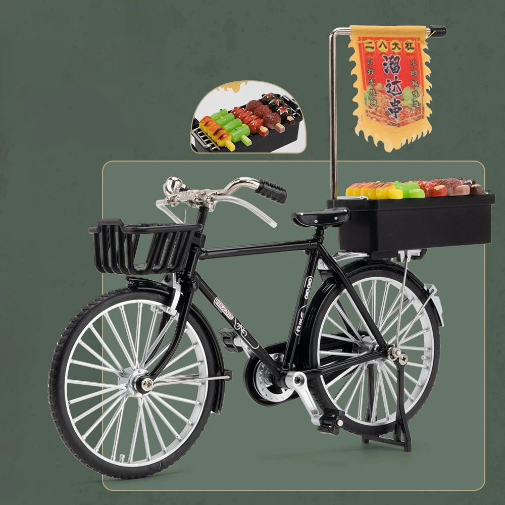 1:8 Grillwagen Mountainbike Modell Spielzeugauto Verknüpfung Lenkung Legierung Druckguss einziehbares Stativ Offroad-Fahrrad Geschenk für Kinder Image