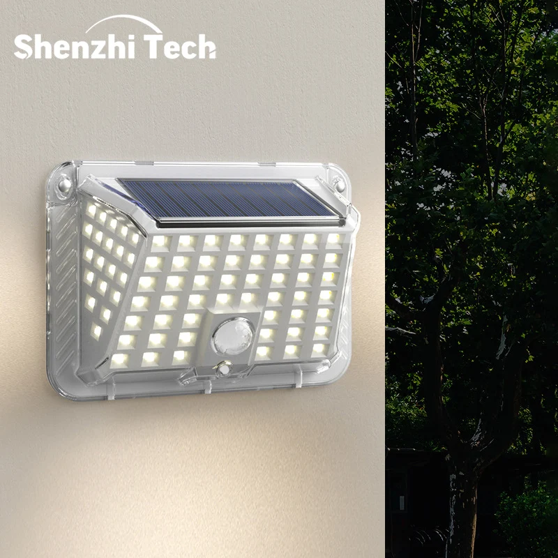 LED-Solar-Bewegungsmelder-Licht für den Außenbereich, intelligentes Sicherheitslicht mit PIR-Menschenerkennungslichtsteuerung und 6000 K Helligkeit für den Garten