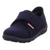 Hausschuh SUPERFIT "HAPPY OCTI WMS: Mittel", Kinder, Gr. 22, blau (dunkelblau), Wolle, unifarben, casual, Schuhe, Klettschuh mit Schurwolle, Größenschablone zum Download