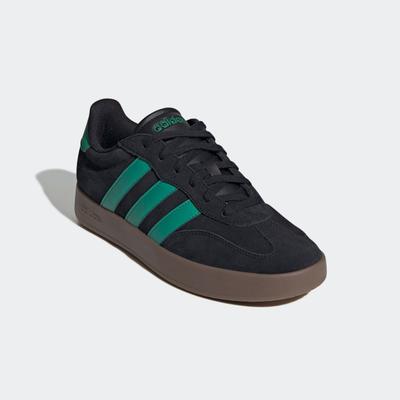 Sneaker ADIDAS SPORTSWEAR "BARREDA", Gr. 48, core schwarz, court grün, gum5, Leder, Synthetik, sportlich, Schuhe Image