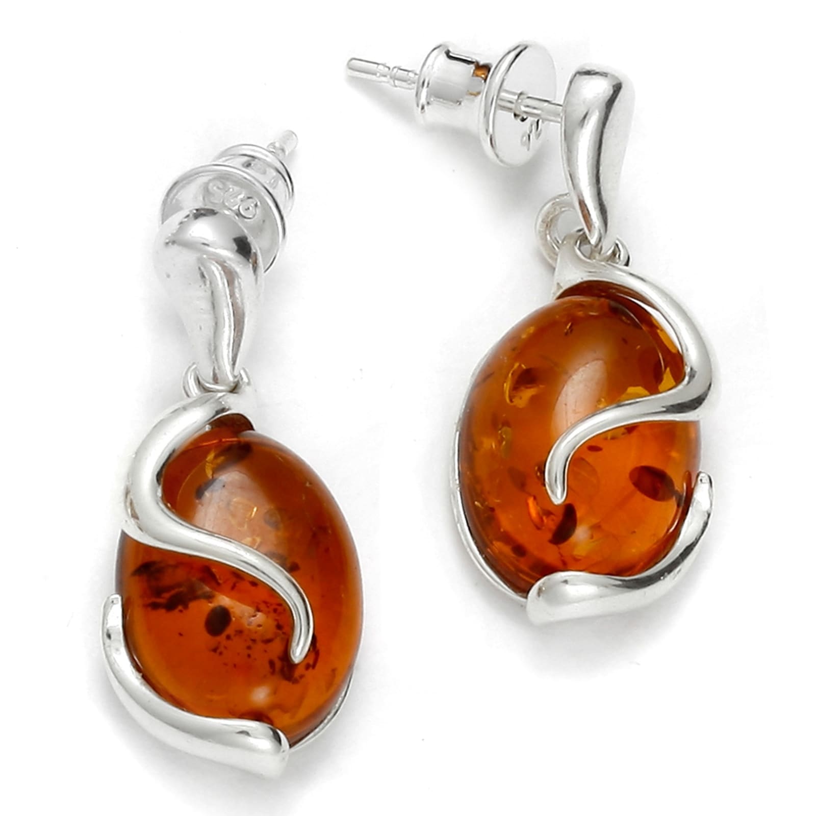 Paar Ohrhänger OSTSEE-SCHMUCK "Ostsee-Schmuck Ohrhänger Gesine Ohrhänger Gesine", weiß, Ohrringe, Damen, 27 x 11mm, Silber 925 (Sterlingsilber)