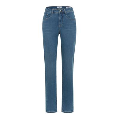 5-Pocket-Jeans BRAX "Style CAROLA", Damen, Gr. 40L (80), Langgrößen, grau (stein), 96% Baumwolle, 4% Elasthan, Jeans