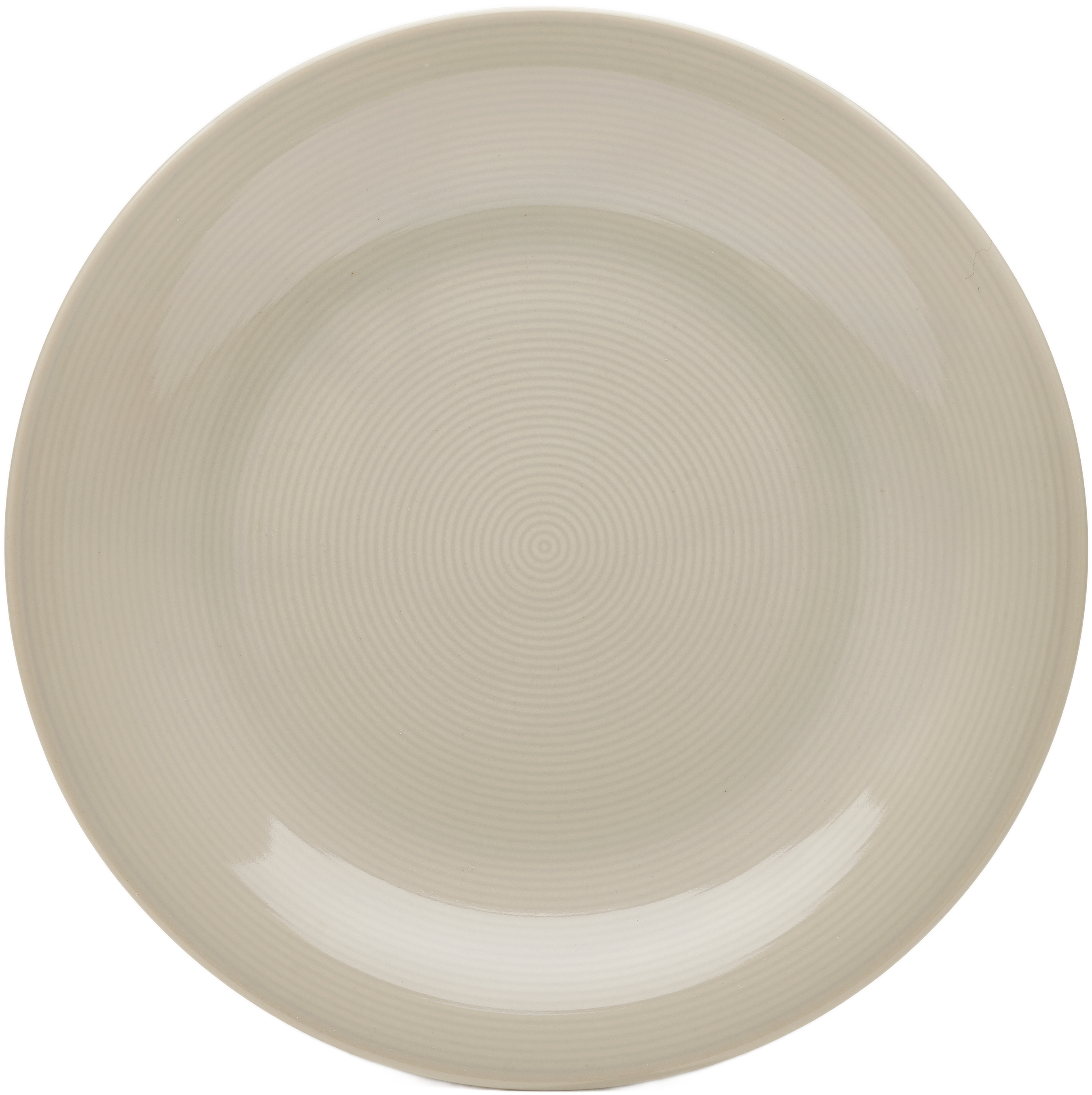 Speiseteller VAN WELL "Jive, flacher Teller 25 cm, 6 Stück", beige, H:2,8cm Ø:25cm, Porzellan, Speiseteller, dezentes Spiraldekor, spülmaschinen-und mikrowellengeeignet