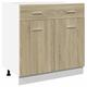 vidaXL Schubunterschrank Lyon Sonoma-Eiche 80x46x81,5 cm Holzwerkstoff