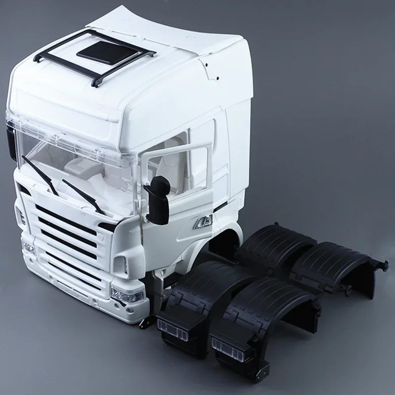 HERCULES HOBBY Kunststoffgehäuse im Maßstab 1:14, High-Top-Cockpit-Kit für RC-Traktor-LKW SCANIA R730 R620 R470 Auto optionale Teile