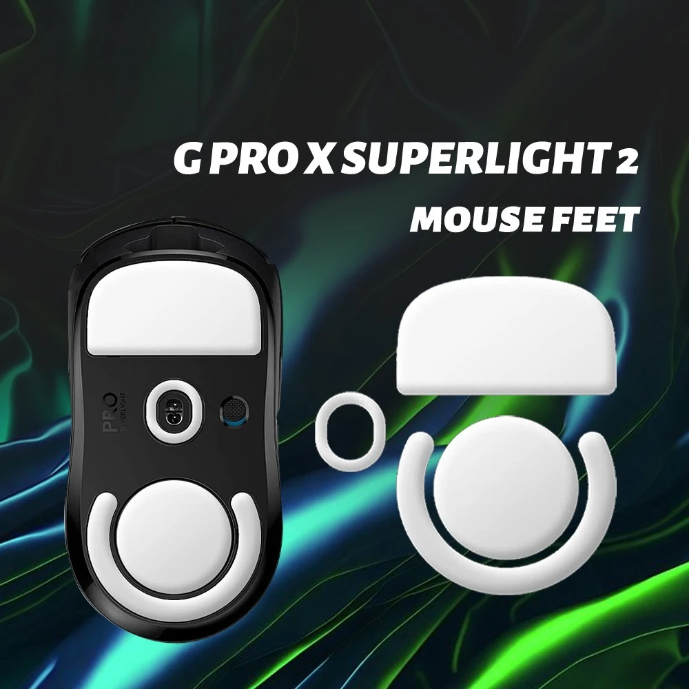 2 Stück/Packung Enhanced ICE Edition Mouse Skates Füße für Logitech G PRO X Superlight GPX G PRO Wireless GPW Weiß abgerundete Kanten