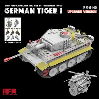 Ryefield model Rm-5140 1/35 Tiger I Early Type with Resin soldier (Upgrade Version) assemble tank plastic model kit
