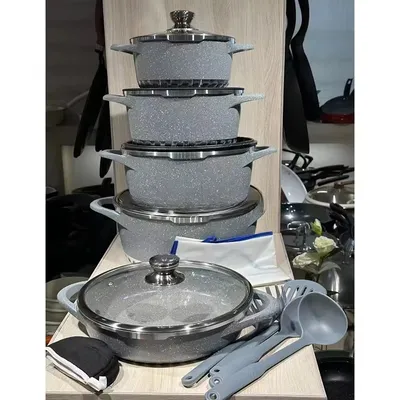 Granite Cookware Set, Durable Dishwasher Safe Cookware Set